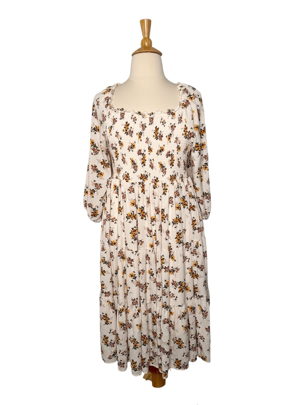 Torrid Midi Gauze 3/4 Length Sleeve Dress Size 4/4X - Picture 3 of 11